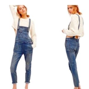free people Brady overalls medium wash
